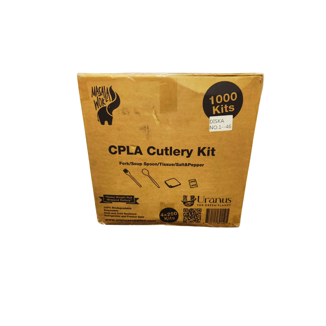 PP Cutlery Set - Disposable and Recyclable , 1000 Kits (4 x 250 Packs) - Image 2