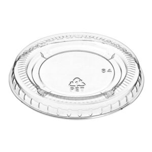 45mm PET 0.75 & 1oz Portion Cup Flat Lid - 2500 Pcs per Case