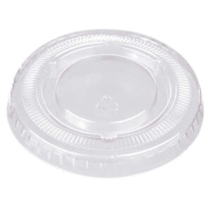 74mm PET 3.25oz, 4oz & 5.5oz Portion Cup Flat Lid - 2500 Pcs per Case