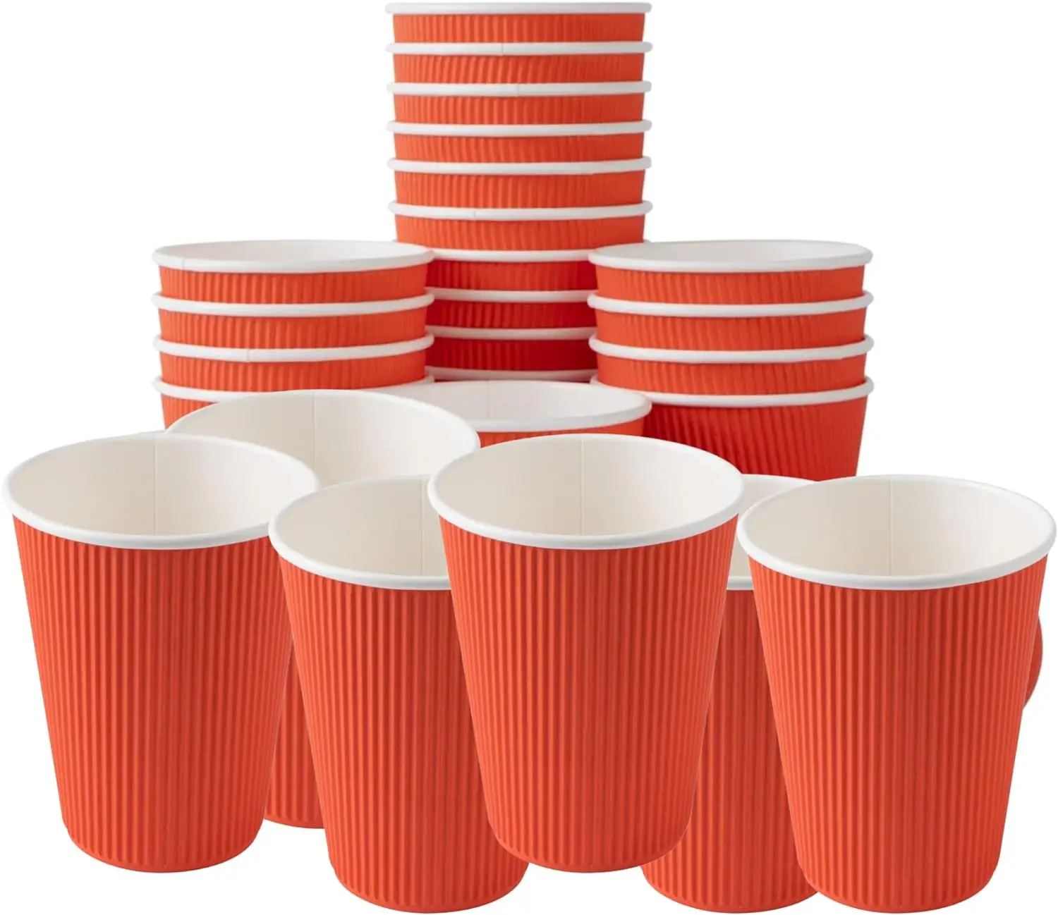 8oz Hot Rippled Cups (Burnt Orange) 80mm- 500 units - Image 9