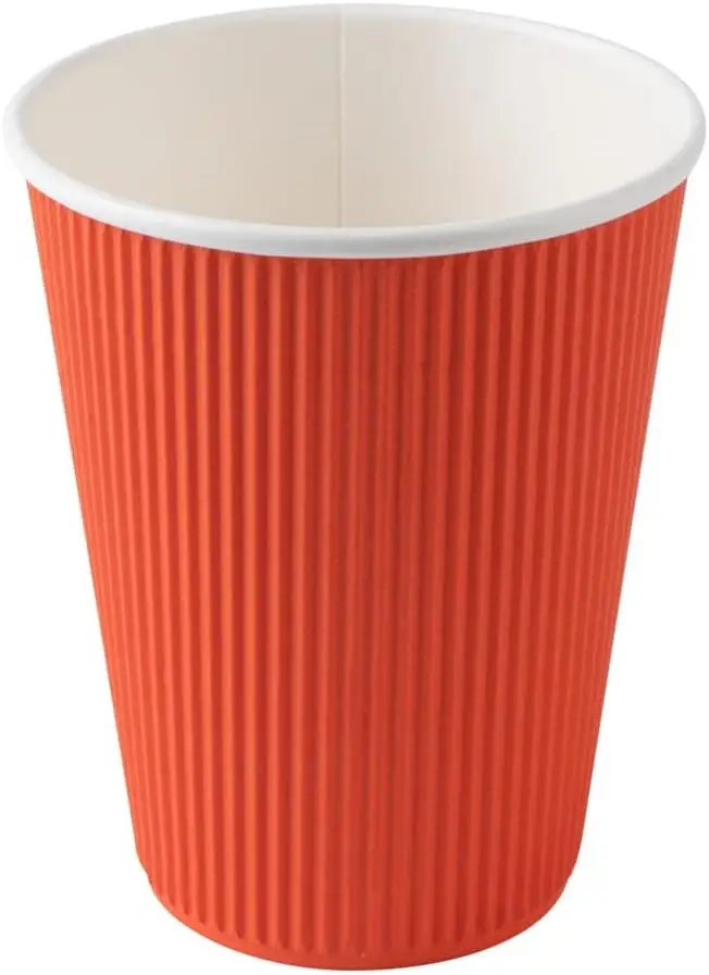 8oz Hot Rippled Cups (Burnt Orange) 80mm- 500 units - Image 8