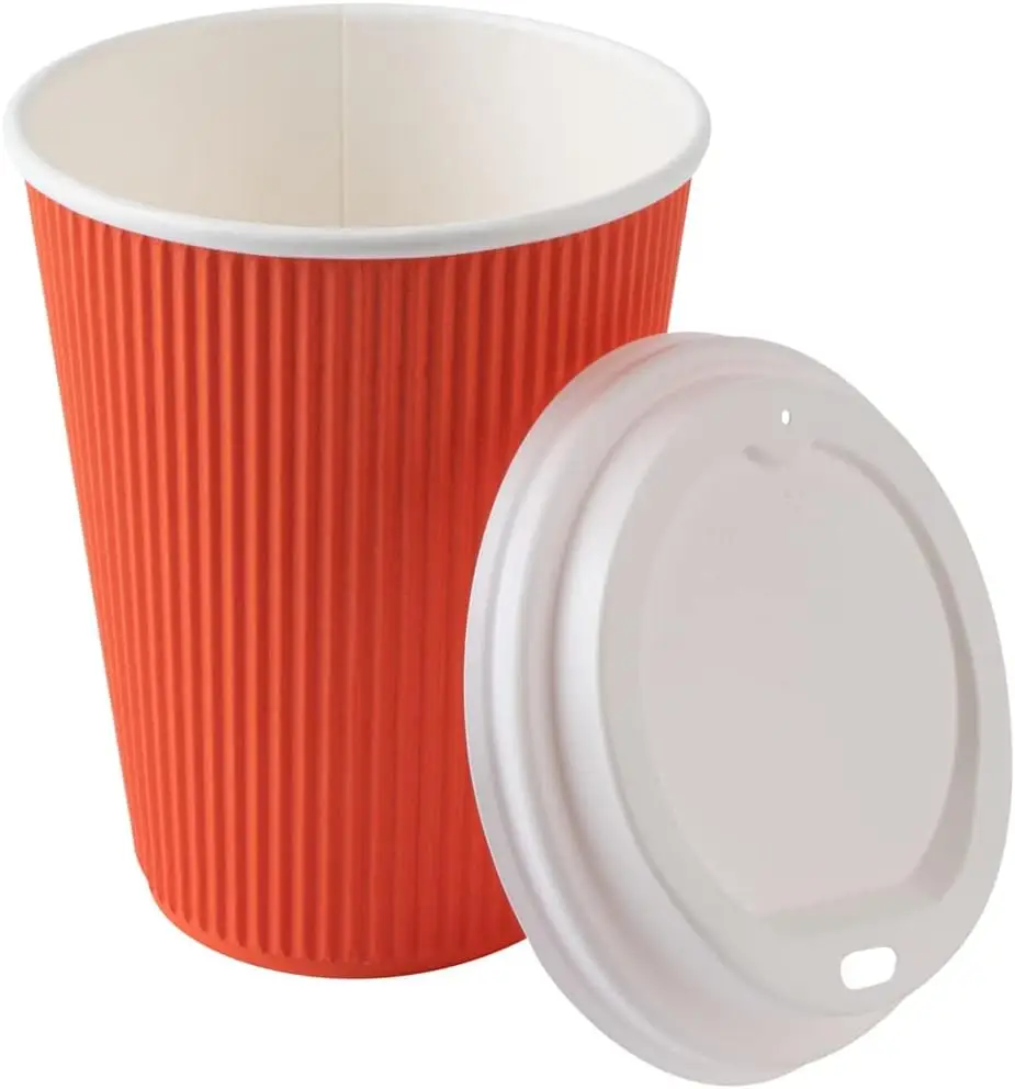 8oz Hot Rippled Cups (Burnt Orange) 80mm- 500 units - Image 7