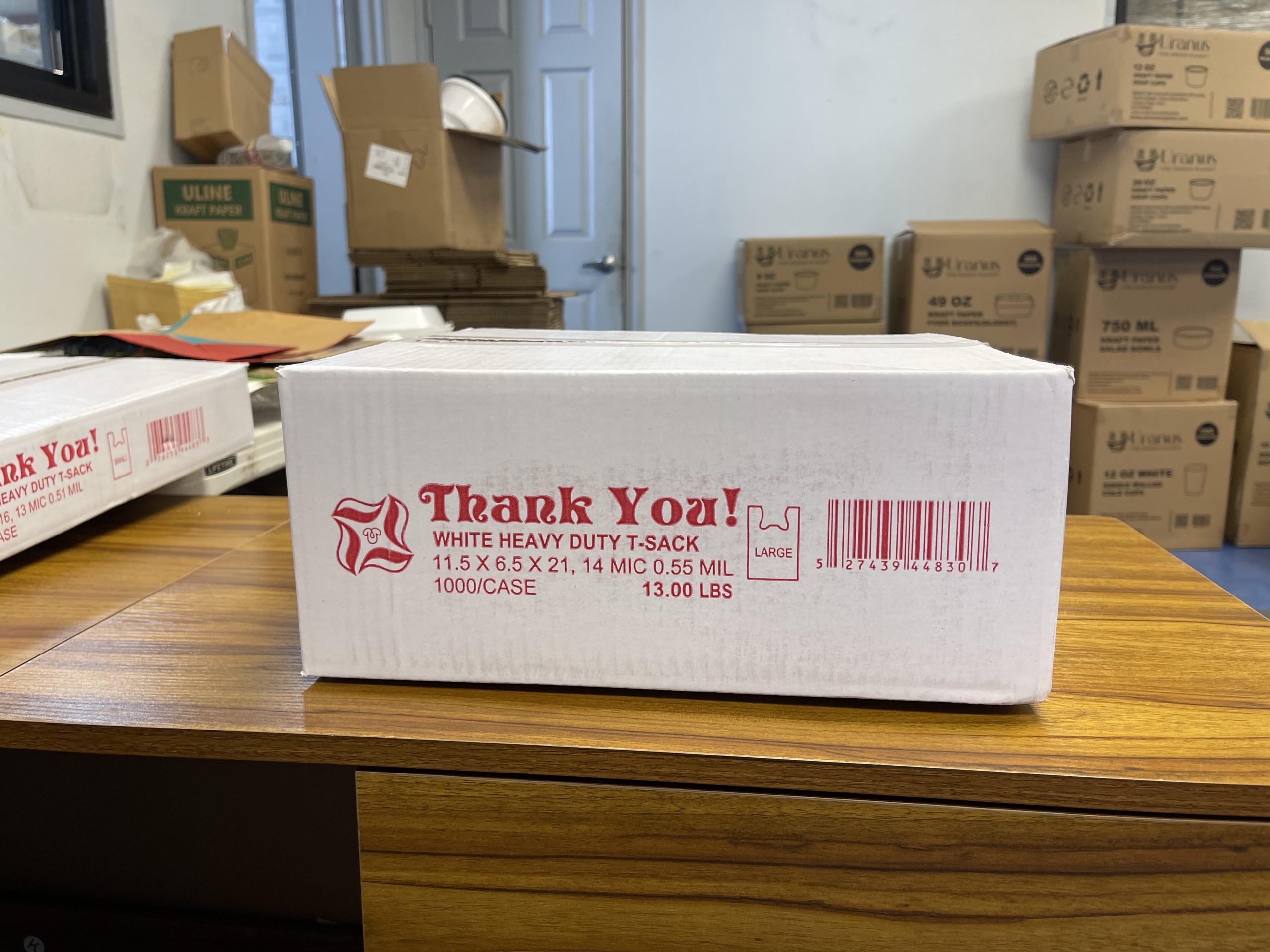 Bag Plastic T-shirt 11.5x6.5x21 "Thank You" - Image 2